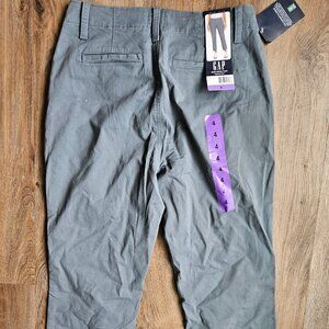 GAP Slim Ankle Pant Women's Size 4 Gray Cotton Stretch NWT New With Tags